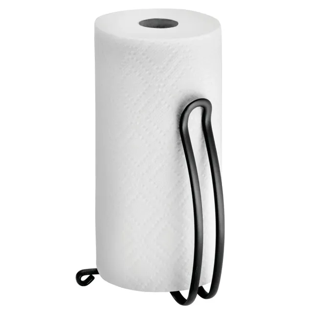 mDesign Küchenrollenhalter Metall stehend Mattschwarz