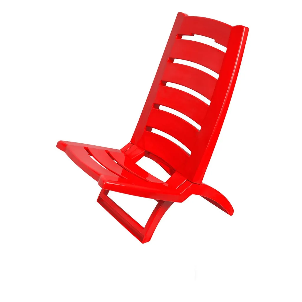 Kreher Strandstuhl klappbar rot Kunststoff 80kg