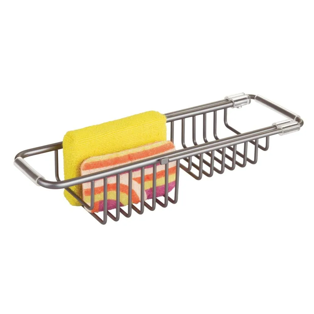 mDesign 8947 Schwammhalter ausziehbar Graphit Aluminium
