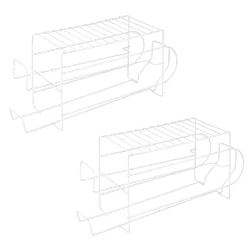 M Design Dosenregal Metall weiß 2er-Set 45,5 cm