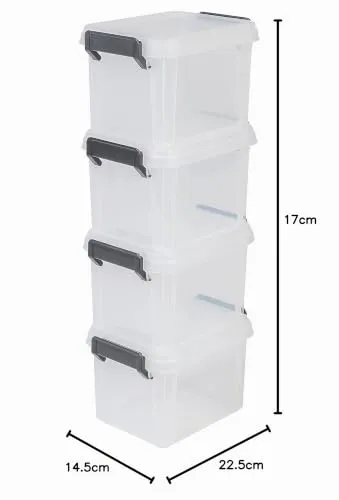 Iris Ohyama Multi Box MBX-2 Box transparent 2 L 4er-Set