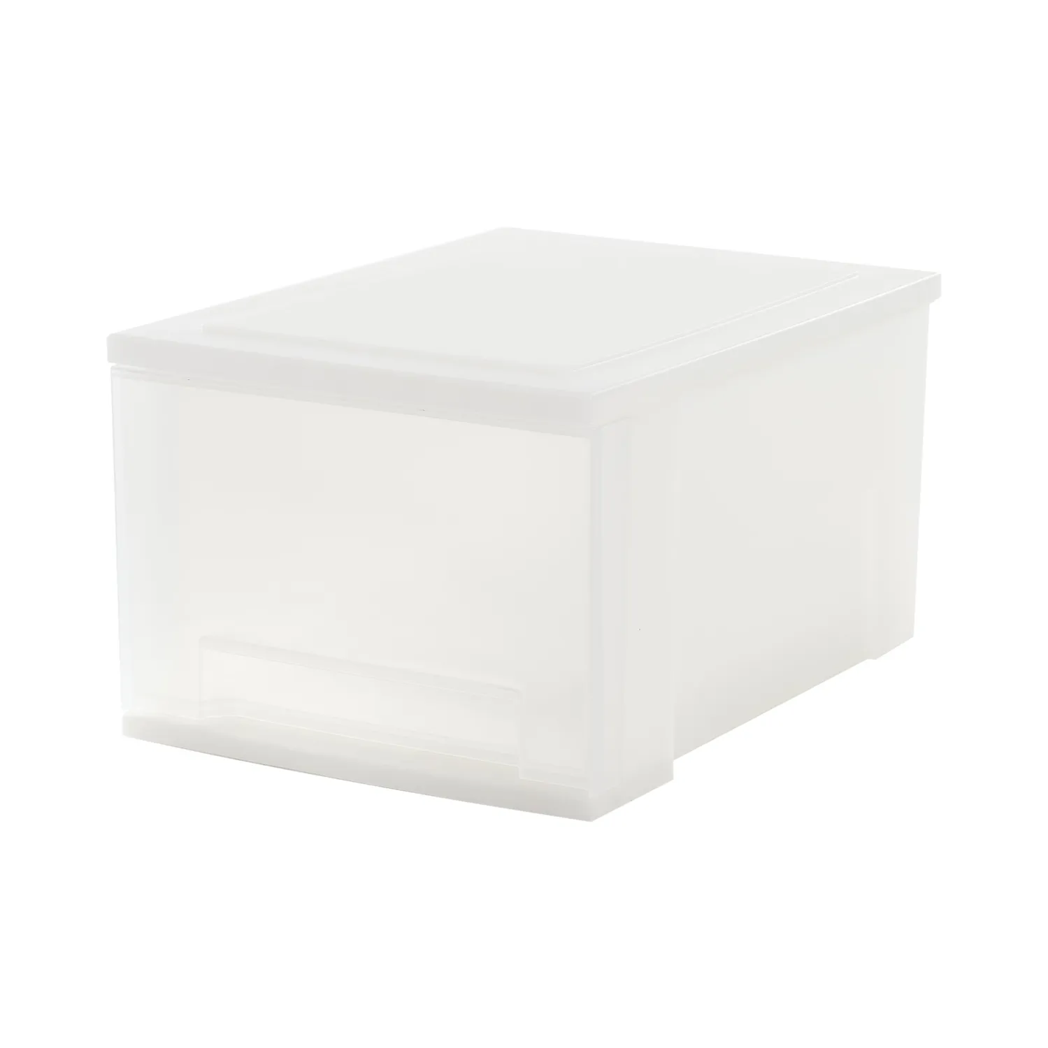 Iris Ohyama SD-220 Stapelbox 4er-Set frostweiß 15L