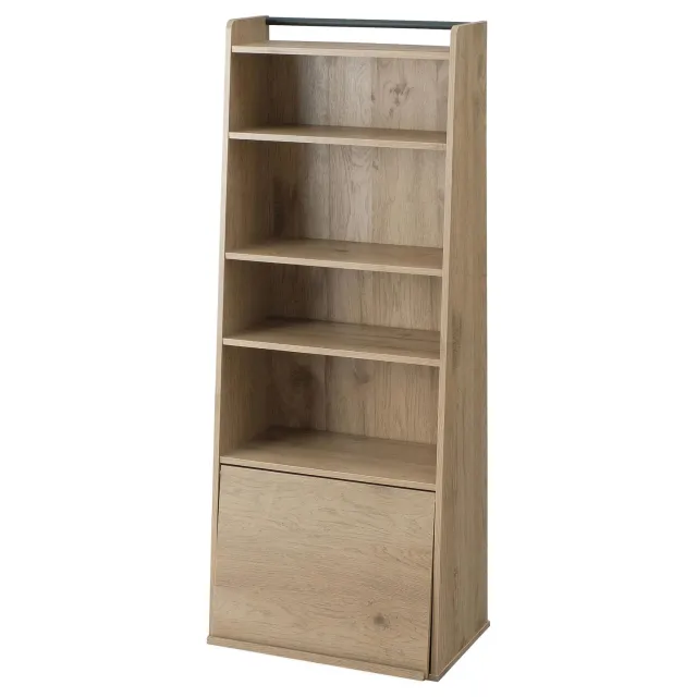 Iris Ohyama IWMG-5 Bücherregal aschbraun mit Klapptür