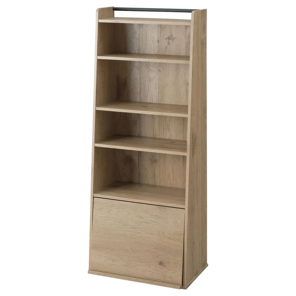 Iris Ohyama IWMG-5 Bücherregal aschbraun mit Klapptür