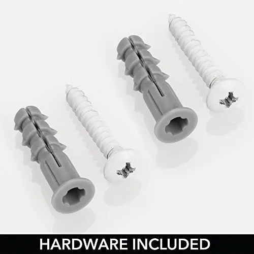 mDesign Bügelbretthalter Metall Wandmontage Weiß 2 Haken