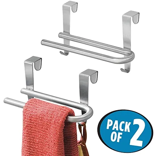 M Design Geschirrtuchhalter Edelstahl 2er ohne Bohren silber