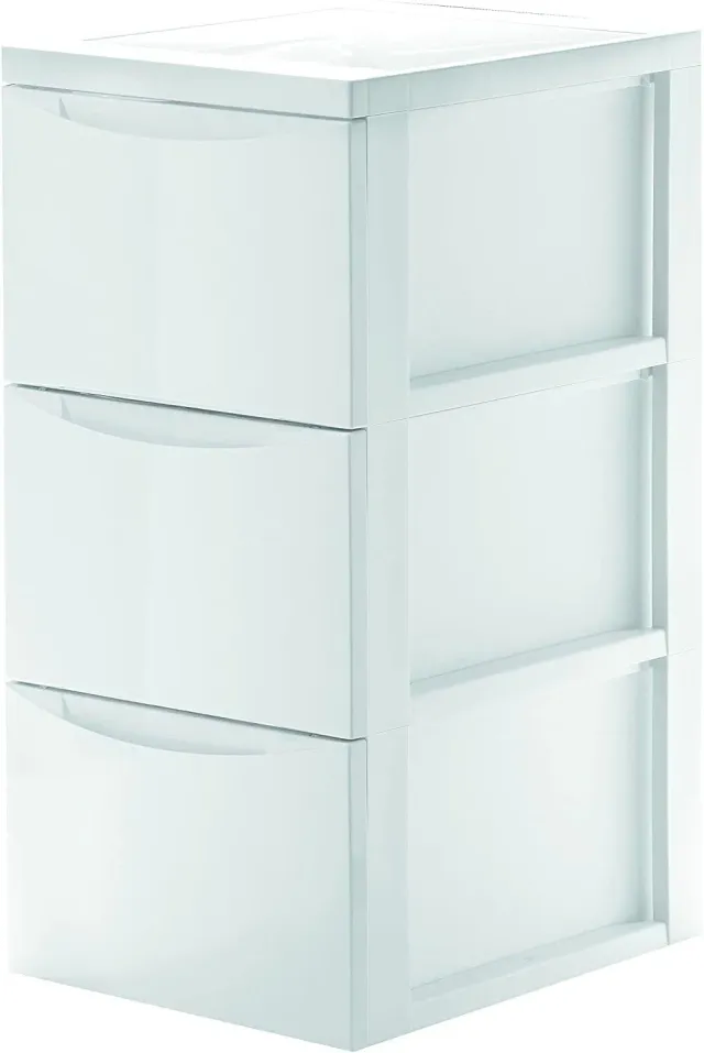 Iris Ohyama SCR-303 Rollcontainer weiß 3 Schubladen 15 L