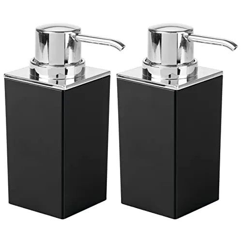 mDesign 17974MDBAEU Seifenspender 300ml 2er-Set schwarz