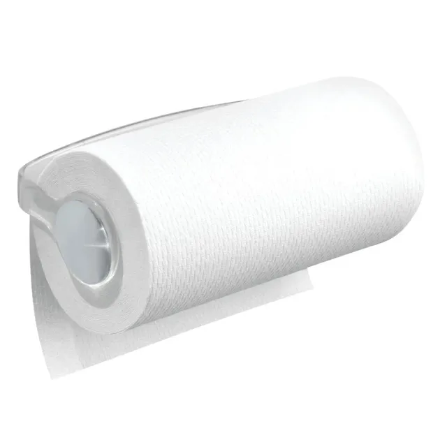 mDesign Küchenrollenhalter Wandmontage transparent silber
