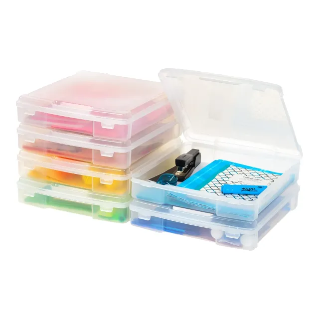 Iris Ohyama SBC-350 Aufbewahrungsbox 10L 6er-Set transparent stapelbar