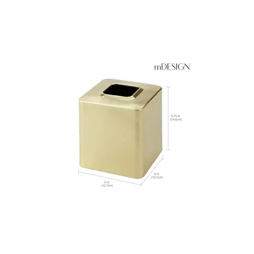 mDesign Taschentuchbox Box messingfarben Edelstahl