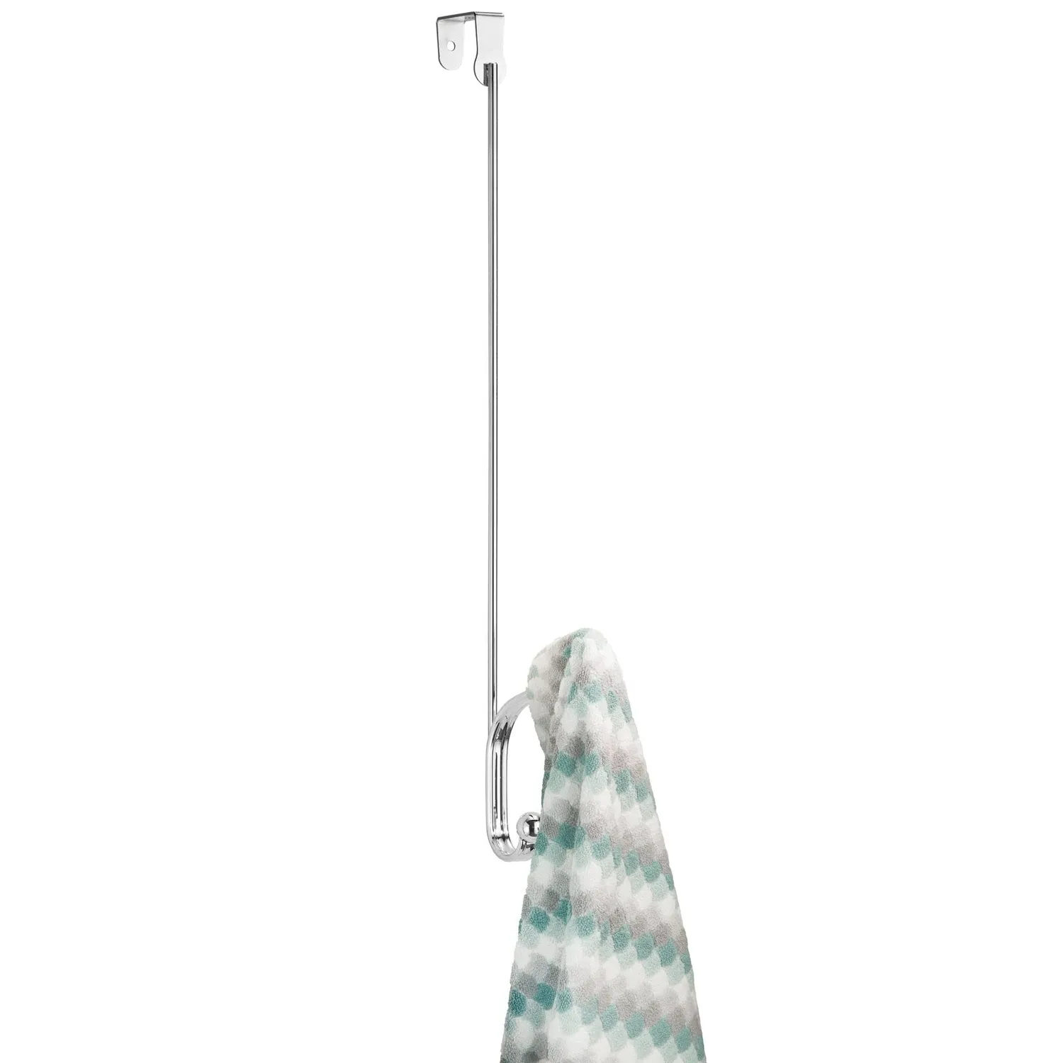 mDesign Türhaken Metall 2er-Set Silber 43,2 cm