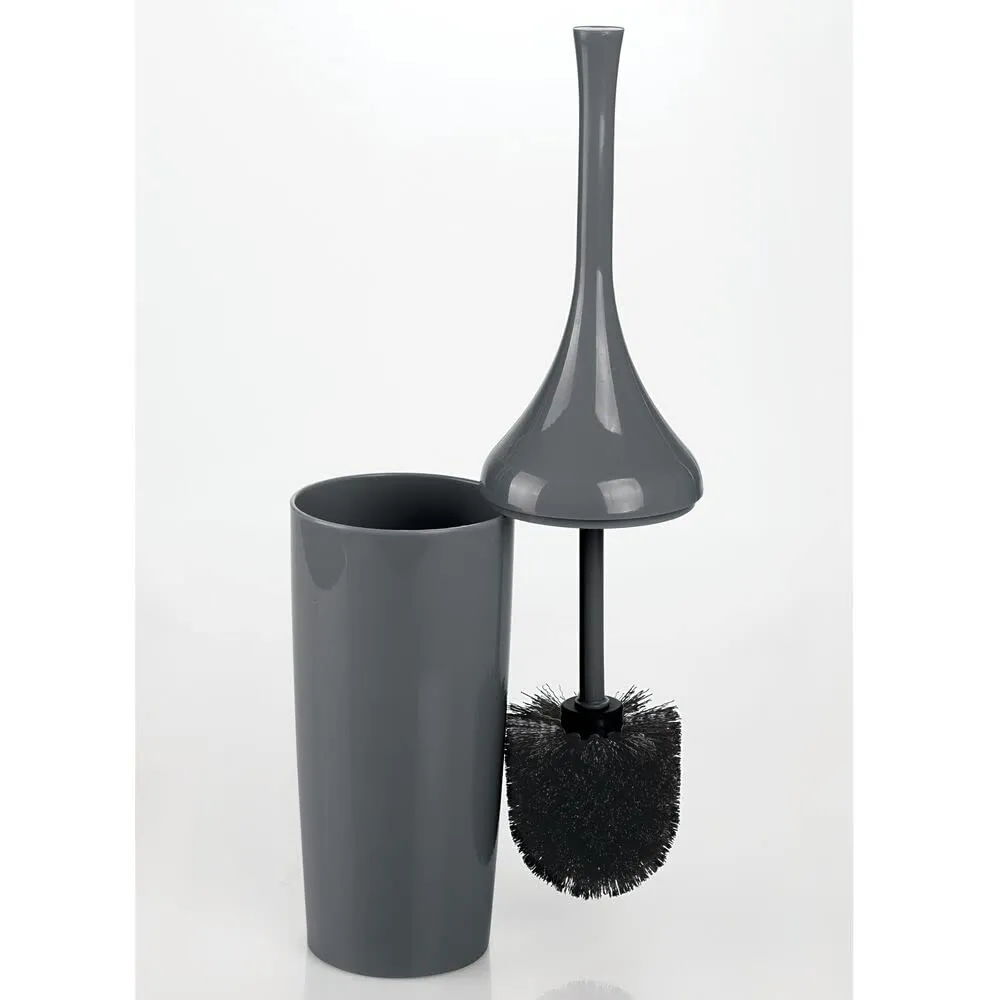 mDesign 01832 Toilettenbürste anthrazit mit Halter schmal
