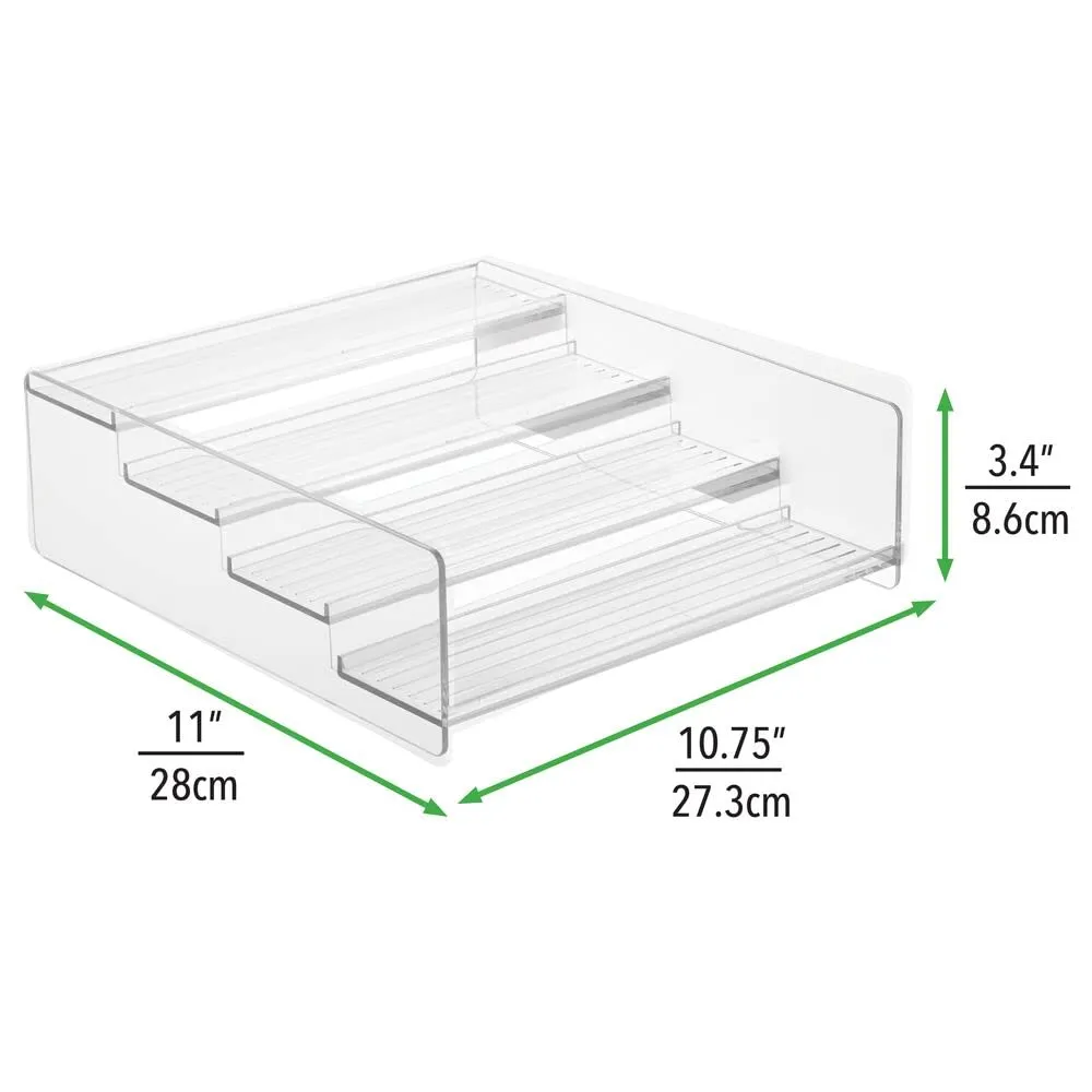 mDesign Gewürzregal Kunststoff durchsichtig 4-stufig 2er-Set
