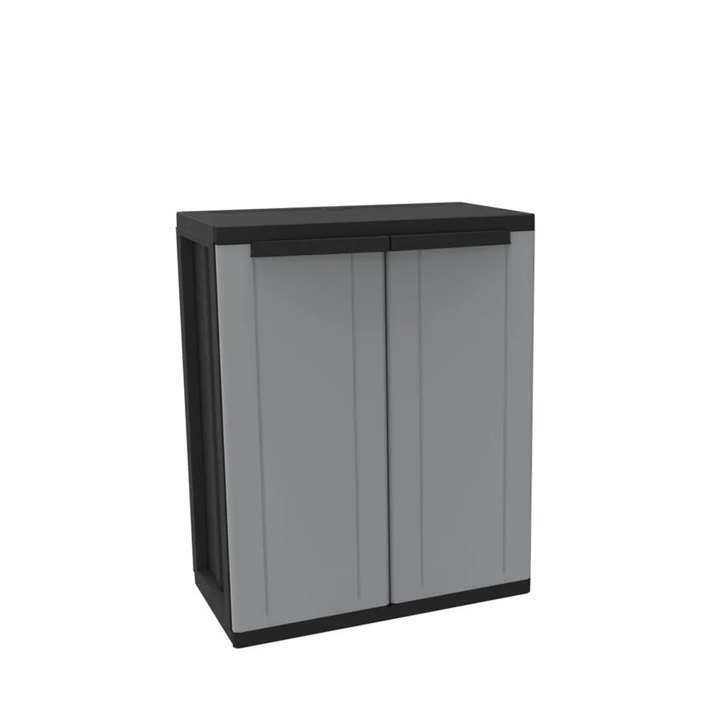 Kreher Joker Schrank-Set 2tlg grau Kunststoff abschließbar