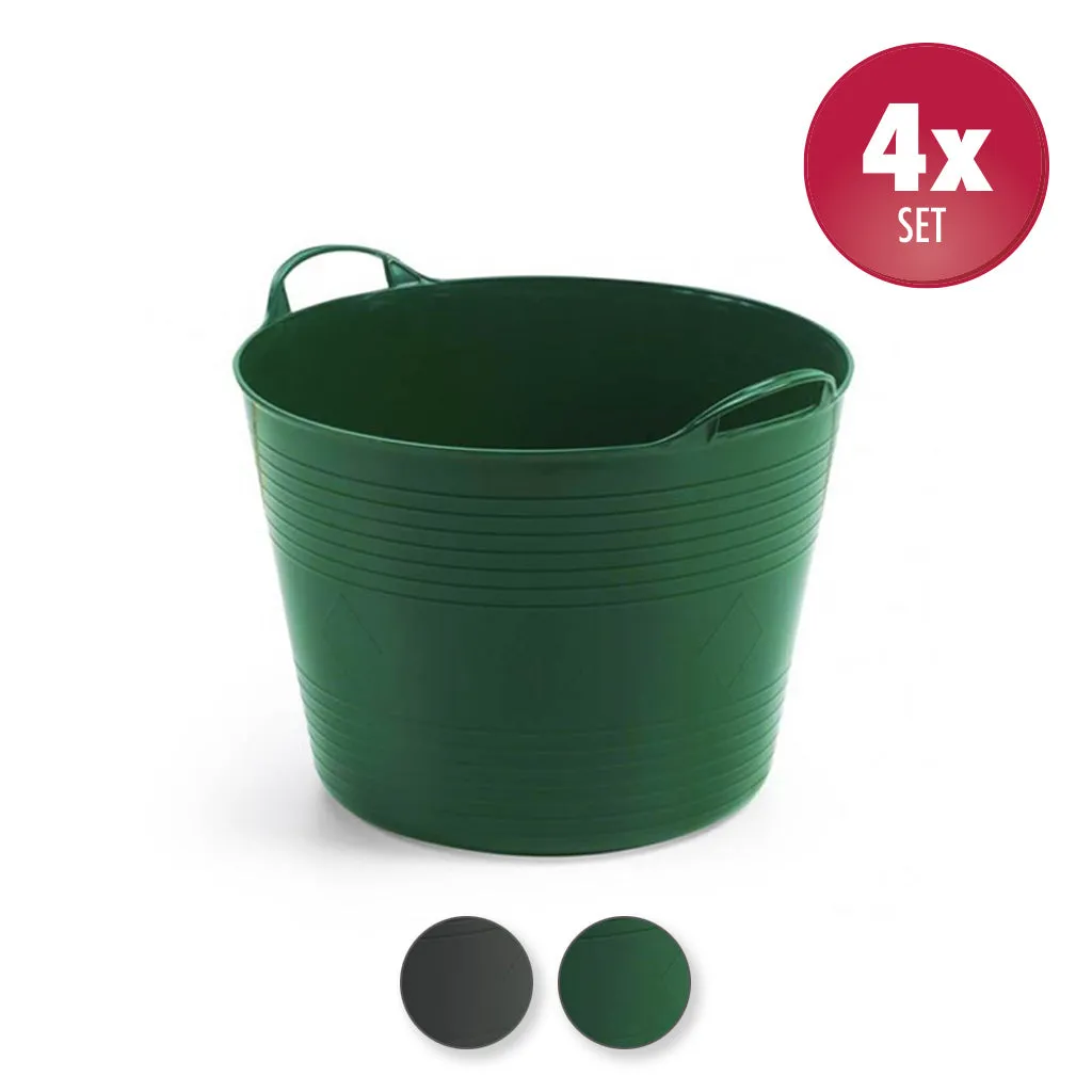Kreher Mehrzweckkorb 42 Liter Korb 4er Set Schwarz
