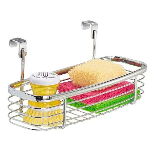 mDesign Einhängekorb Schranktür Metall Chrom 27,9 cm