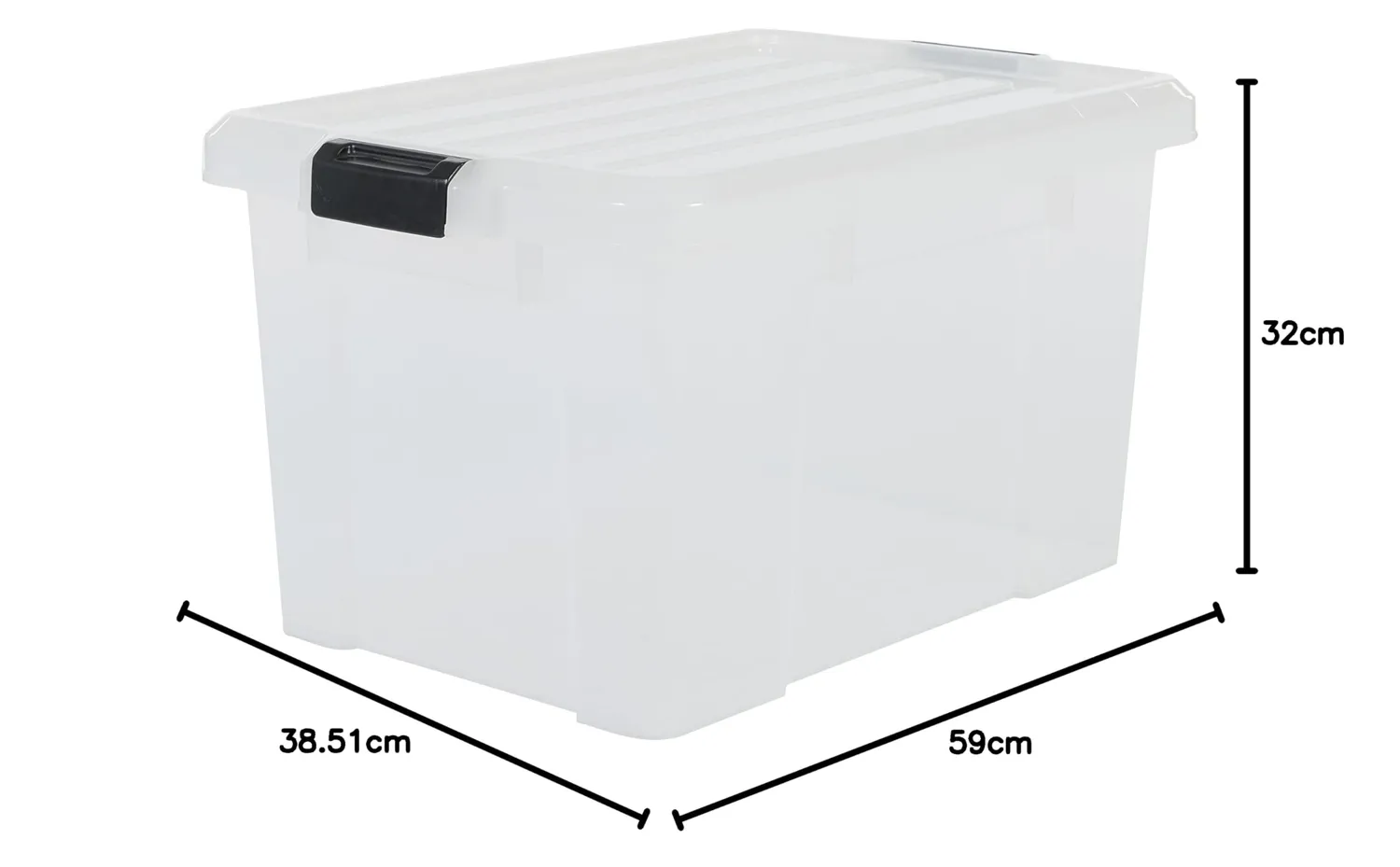 Iris Ohyama SK-450 Aufbewahrungsbox 50L 3er Set klar BPA-frei