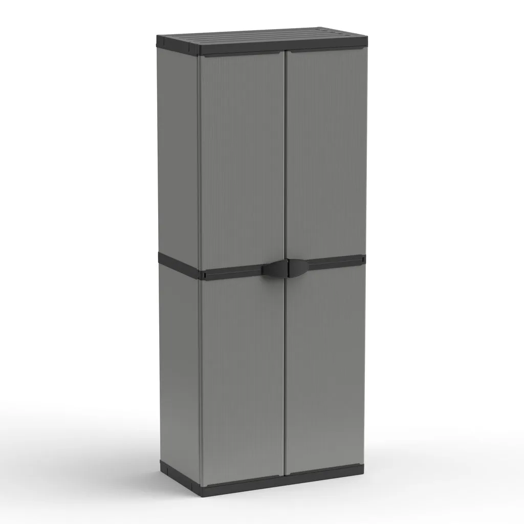 Kreher Armadio Kunststoffschrank Grau 68x38,5x165