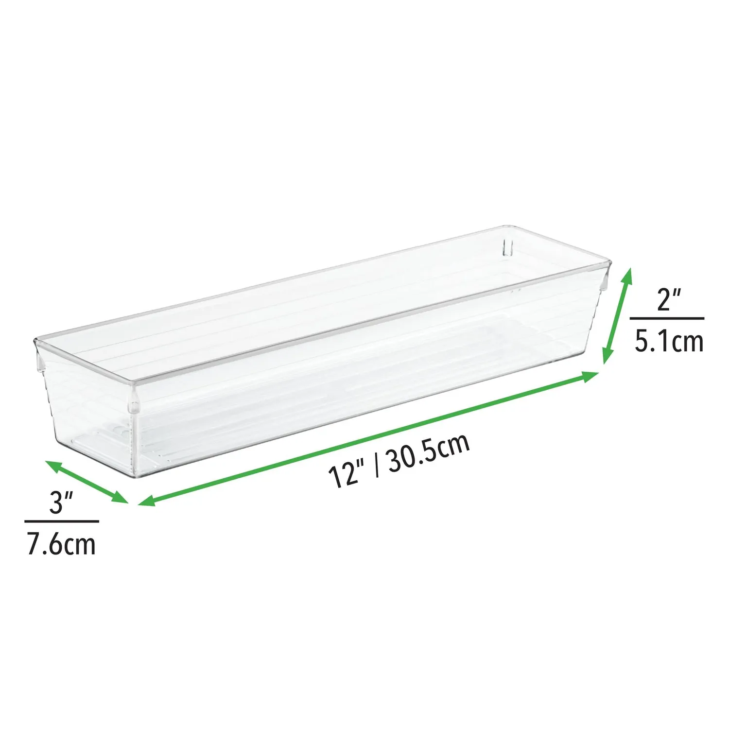 mDesign Schubladen-Organizer Transparent Kunststoffbox 6er-Set lang