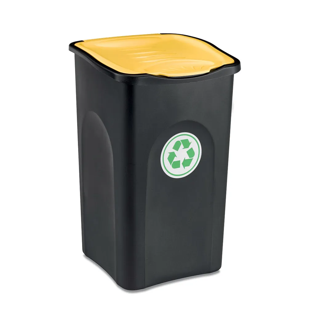 Kreher Abfalleimer Set 3x 50 Liter mit Deckel farbig