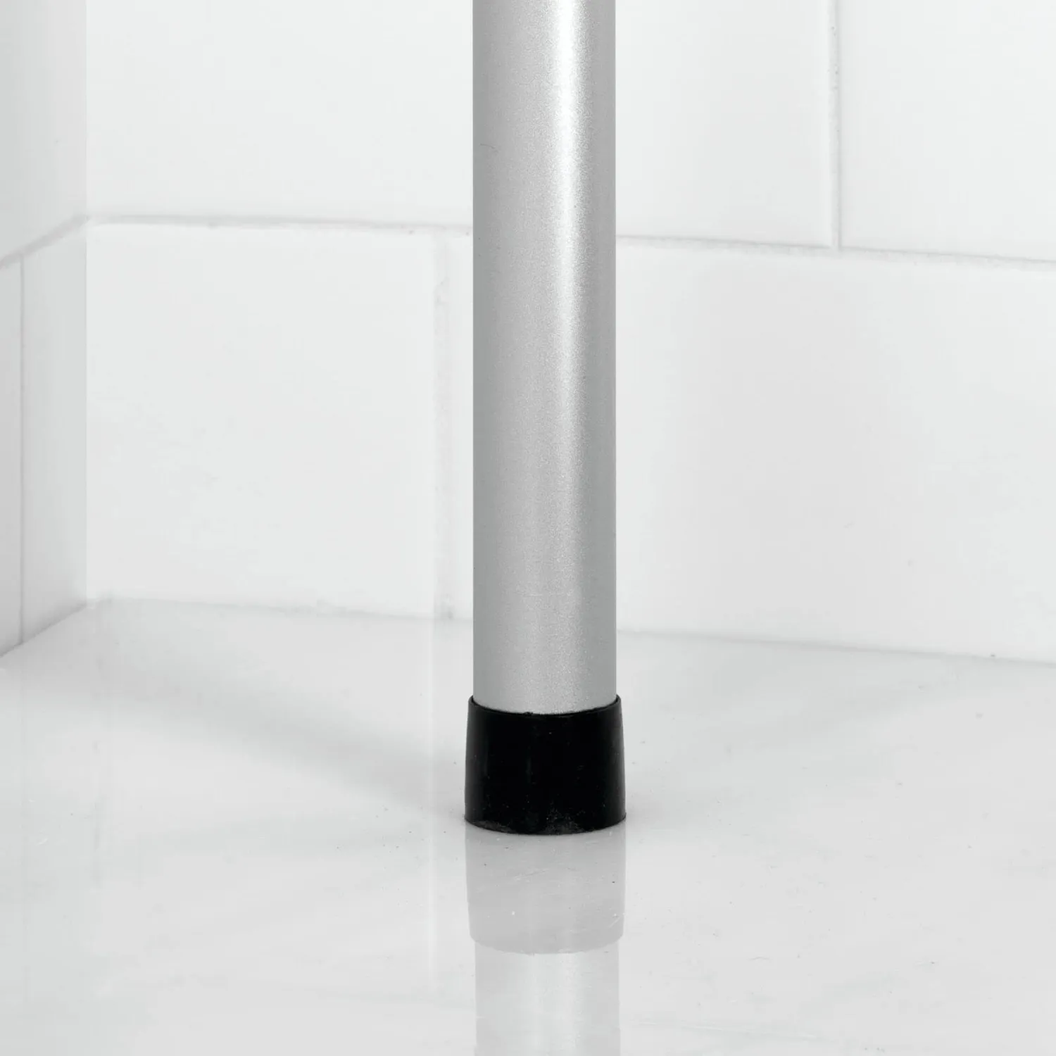 mDesign 8108MDBSTEU Duschregal Ecke silber Teleskop