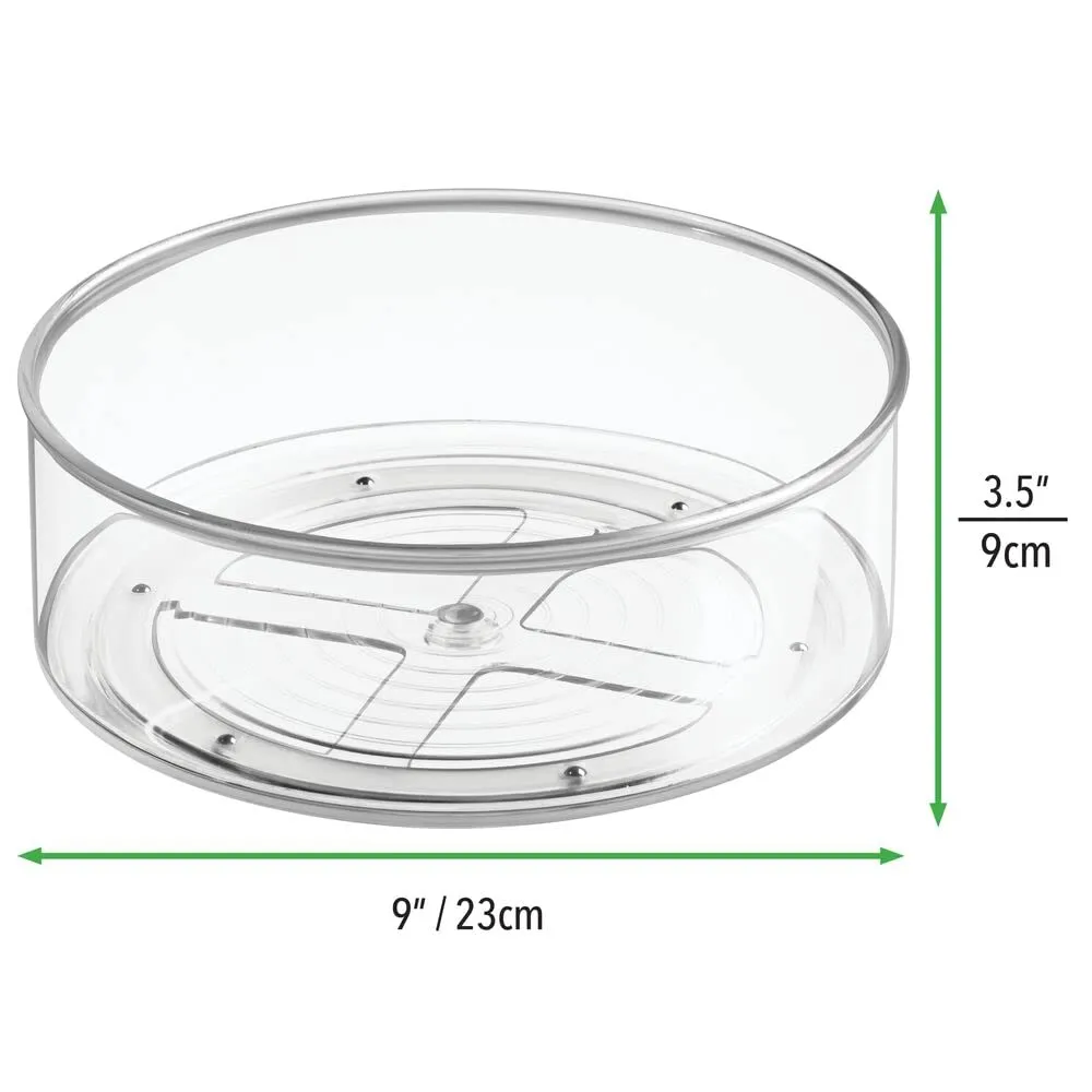 M Design Lazy Susan Gewürzregal Drehteller transparent Kunststoff