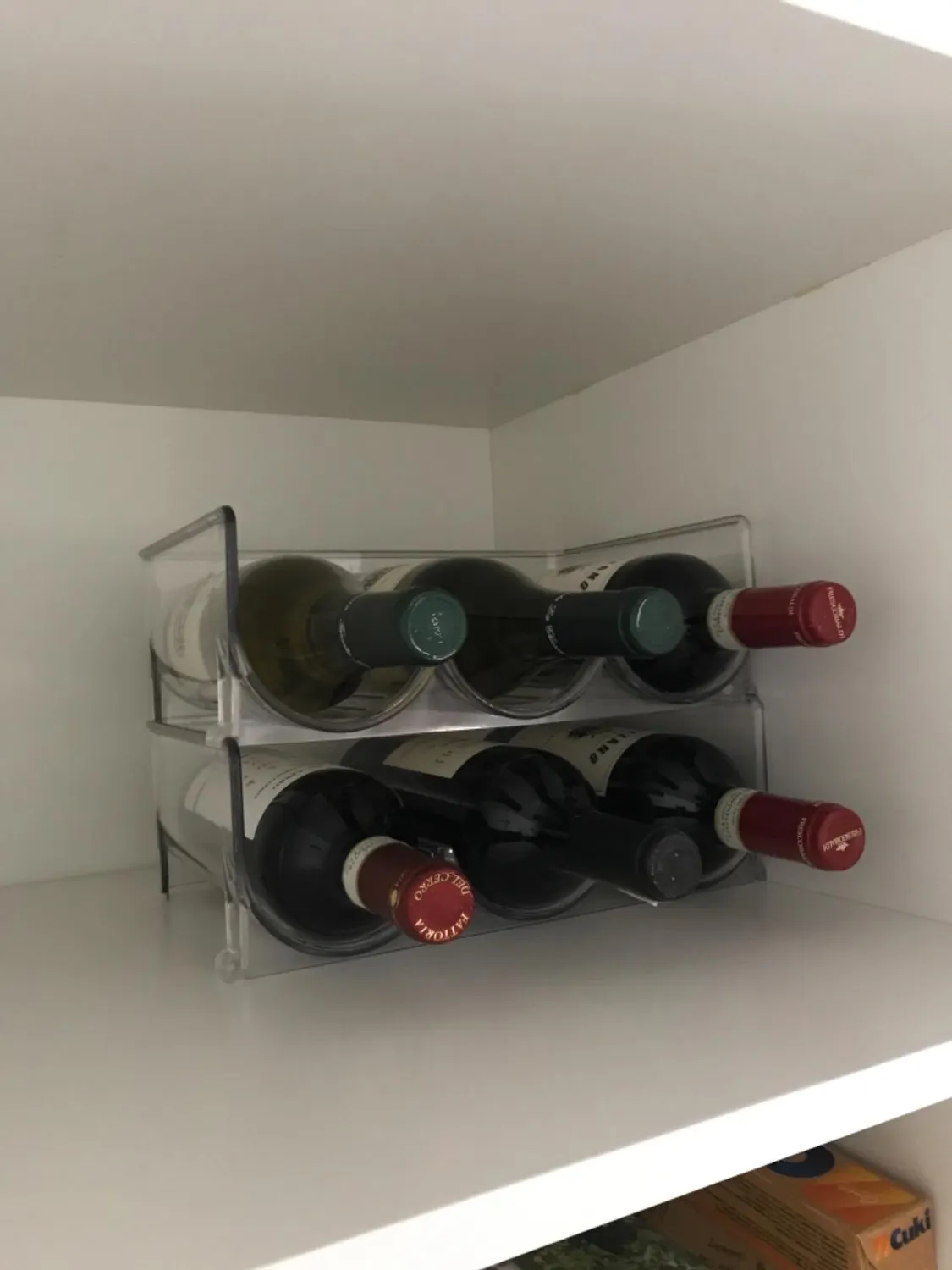 mDesign Flaschenregal Weinregal 8er-Set grau für 3 Flaschen