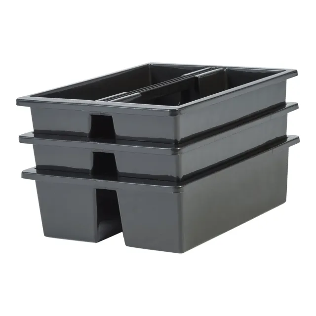 Iris Ohyama STR-M Einsatz M 3er-Set schwarz stapelbar