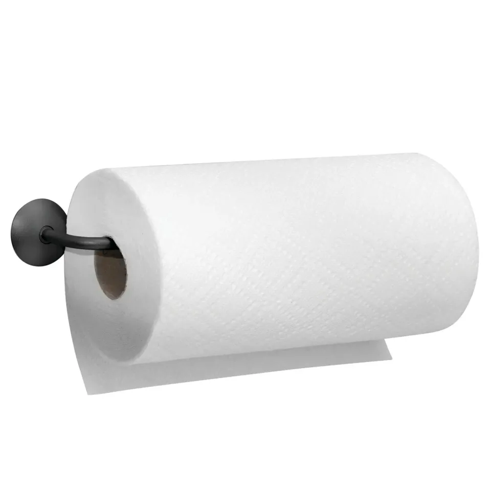 mDesign Küchenrollenhalter Wand Stahl mattschwarz
