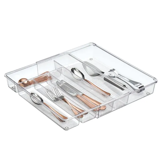 mDesign Besteckeinsatz transparent erweiterbar Schublade