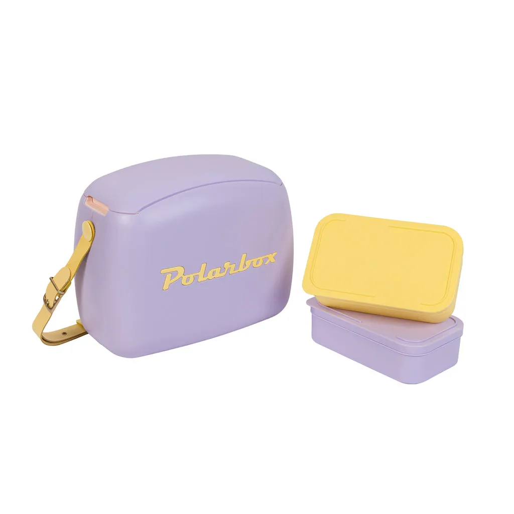 Kreher Polarbox Kühlbox 6 Liter mit Lunchboxen Retro