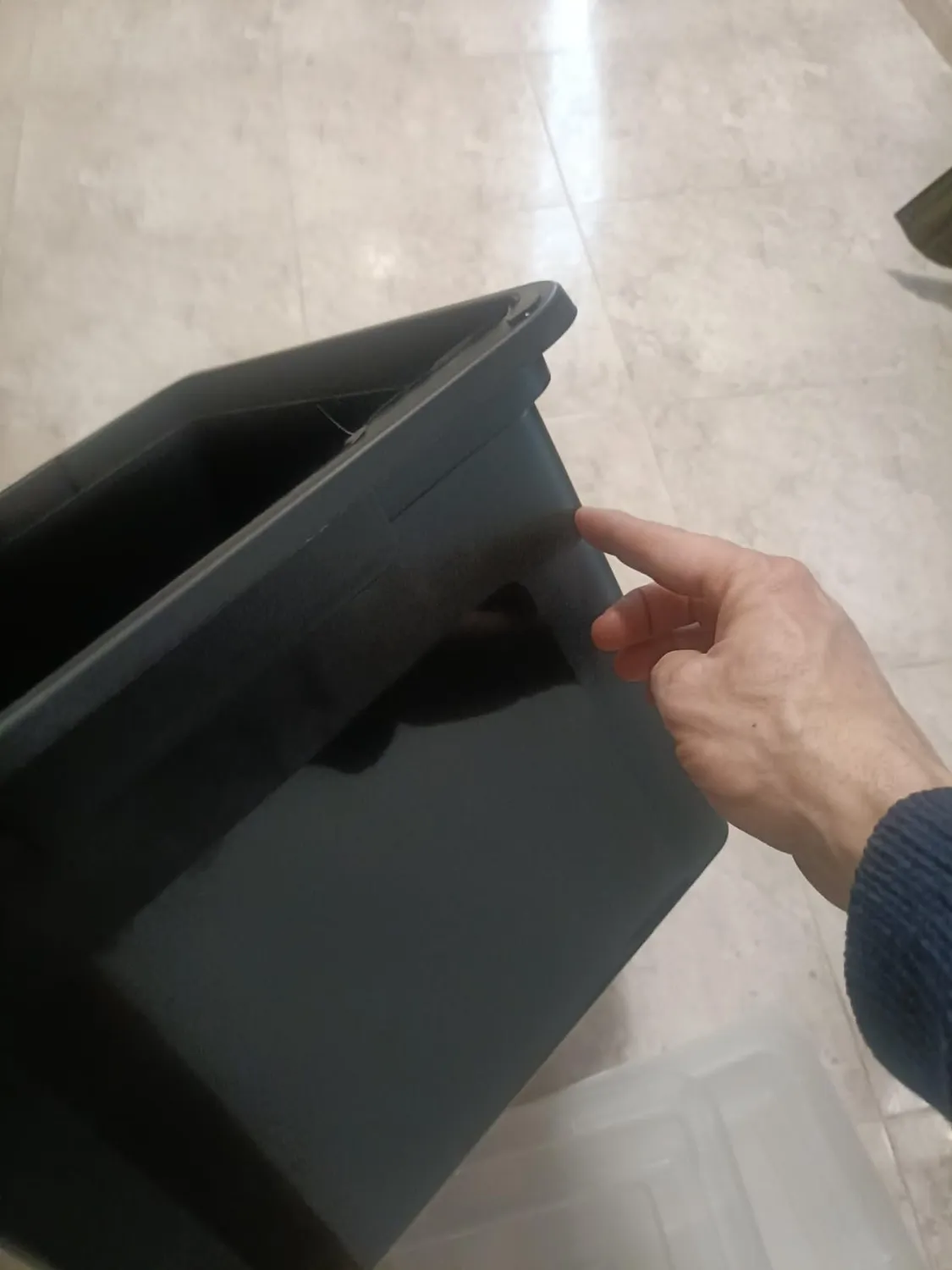 Iris Ohyama FB-21E Aufbewahrungsbox 45L 4er schwarz stapelbar