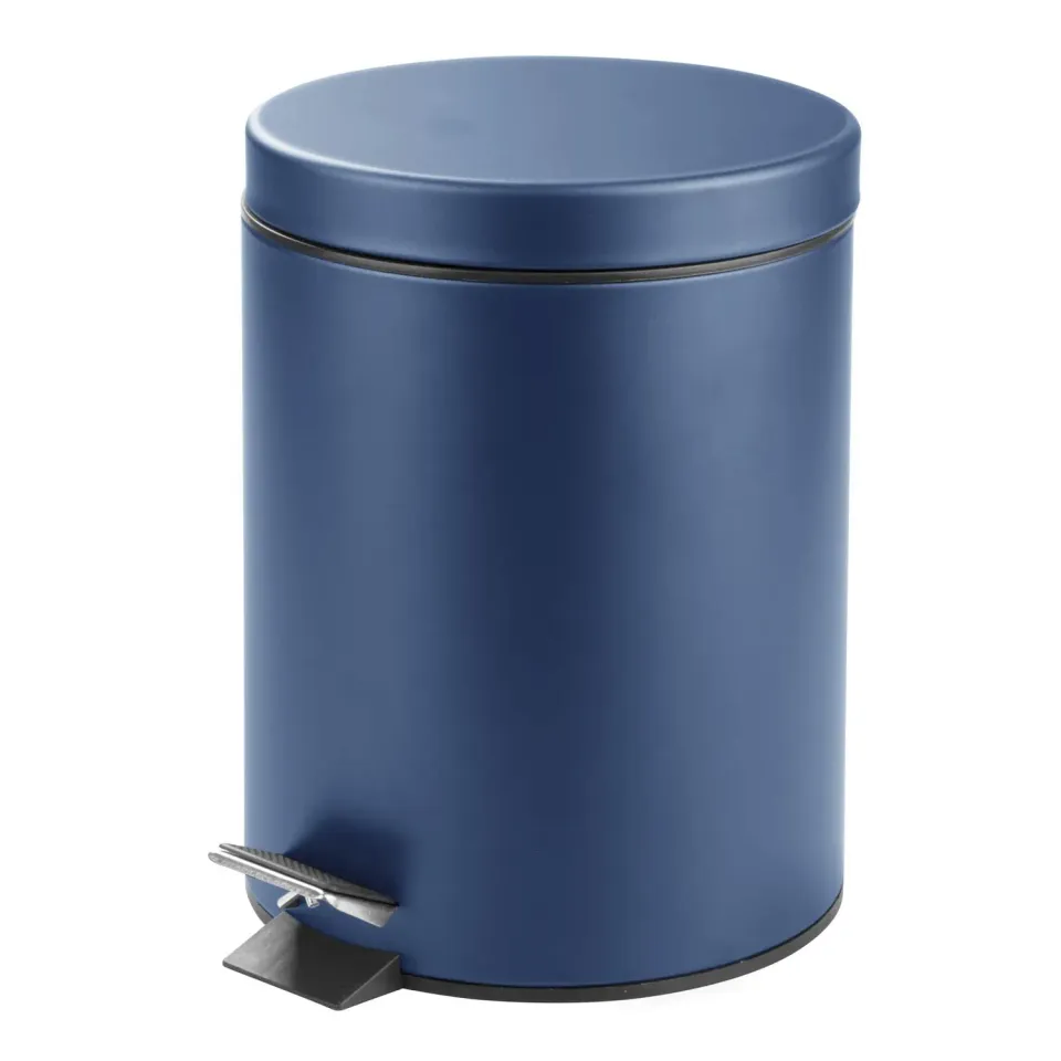 mDesign Tretmülleimer 5 Liter blau Metall