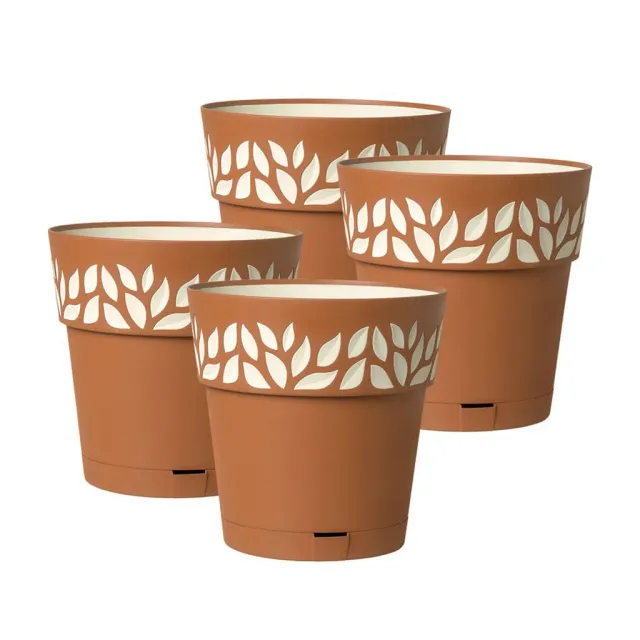Kreher Cloe 20x20 cm Blumentopf 4er-Set Terrakotta matt