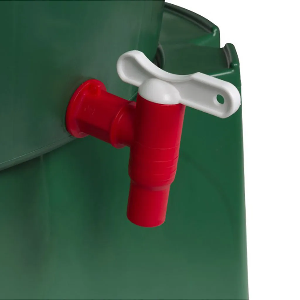 Kreher Wassertonne 210 Liter Grün mit Hahn Regen