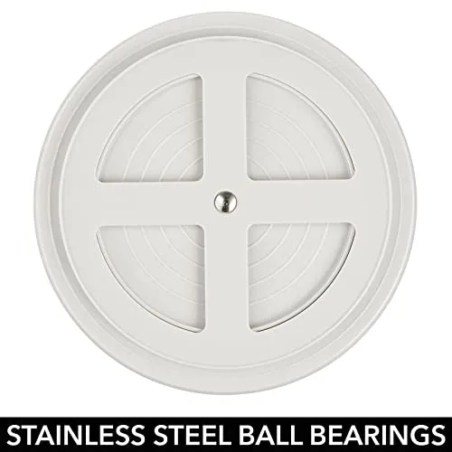 mDesign Lazy Susan 16166 Drehregal 2 Ebenen hellgrau