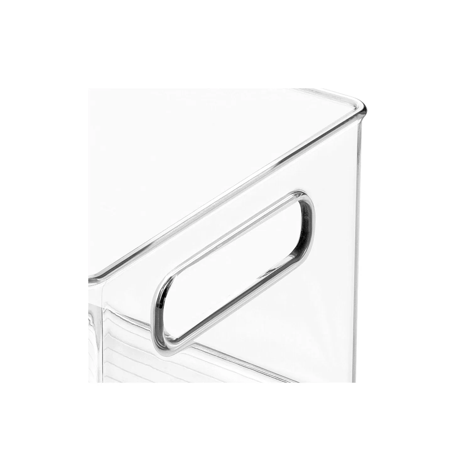 mDesign Ablagebox mit Griffen Aufbewahrungsbox 2er-Set transparent