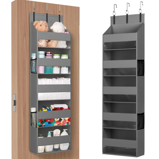 Lifewit Hängeorganizer Tür 5 Fächer Grau 140cm