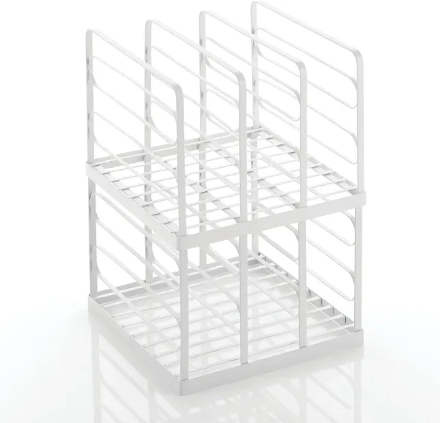 M Design Clutch Organizer Metall 2er-Set mattweiß 5 Fächer
