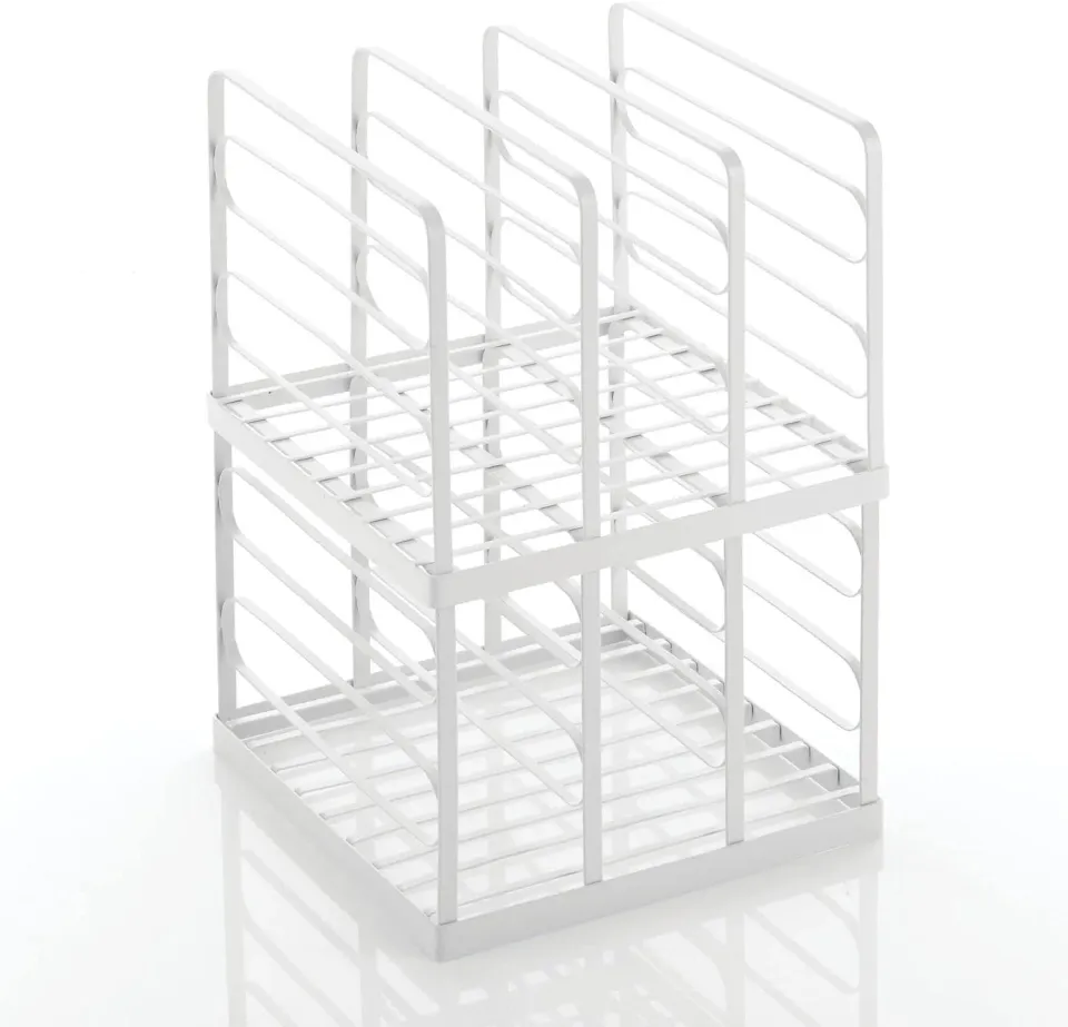 M Design Clutch Organizer Metall 2er-Set mattweiß 5 Fächer