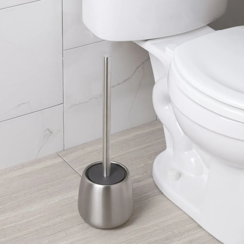 mDesign WC-Bürste Toilettenbürste silber Edelstahl