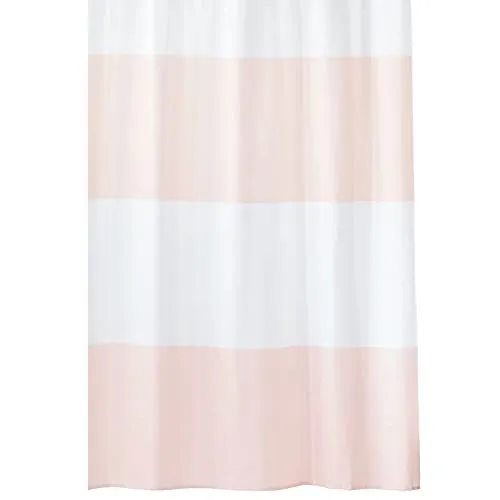 mDesign Duschvorhang Streifen Polyester 183 cm rosa