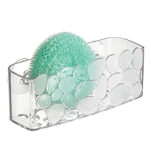mDesign Schwammhalter Spülbecken Organizer transparent Saugnapf