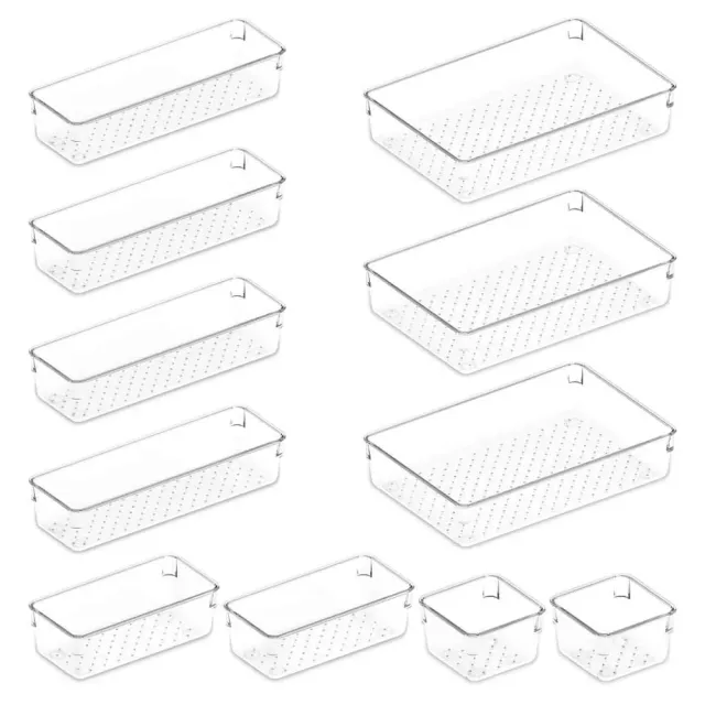 Lifewit Schubladen Organizer Kunststoff 11-tlg transparent