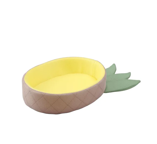 Iris Ohyama Haustierbett Ananas Hundebett Katzenbett 69cm waschbar