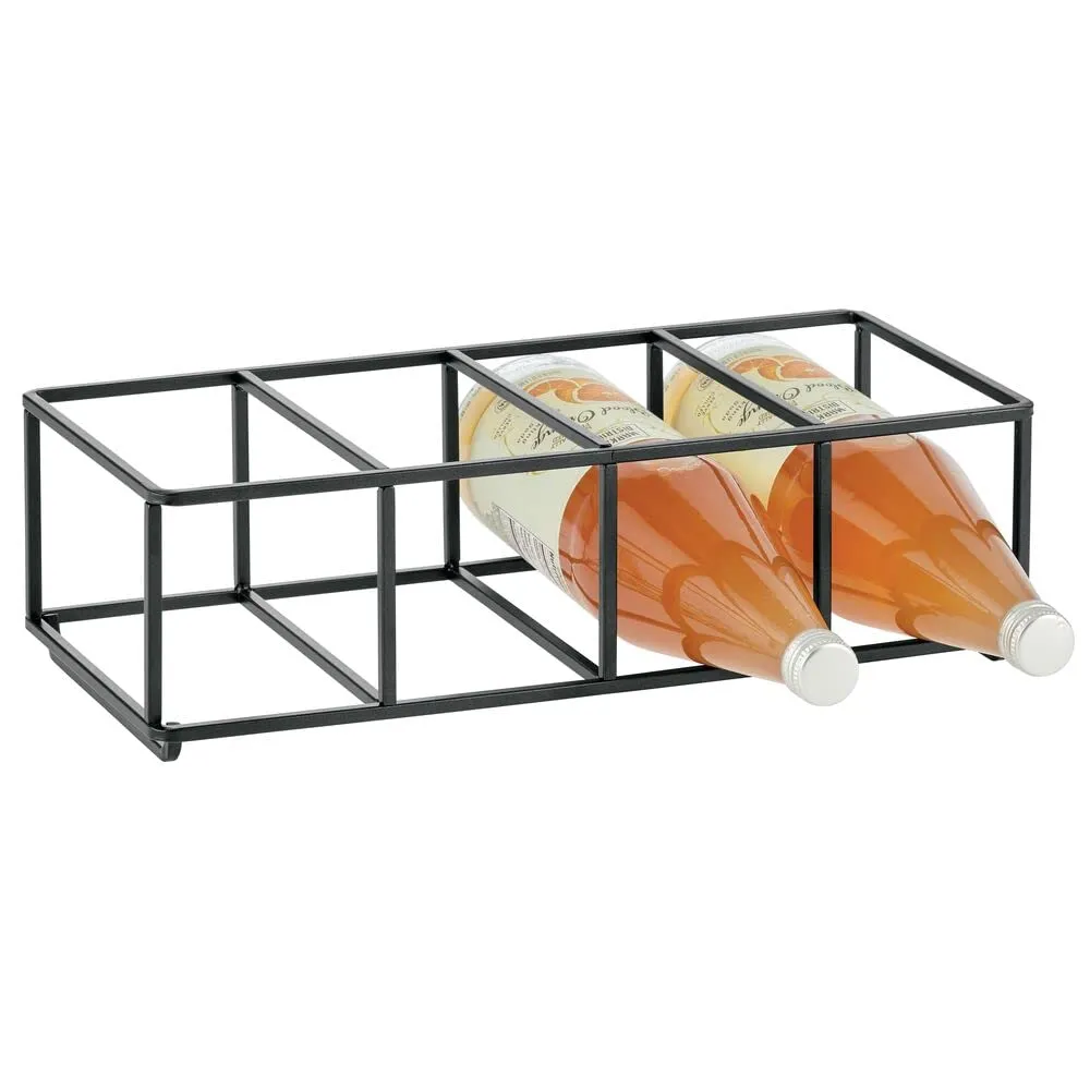 mDesign Weinregal Flaschenregal 2er-Set mattschwarz 8 Flaschen Edelstahl