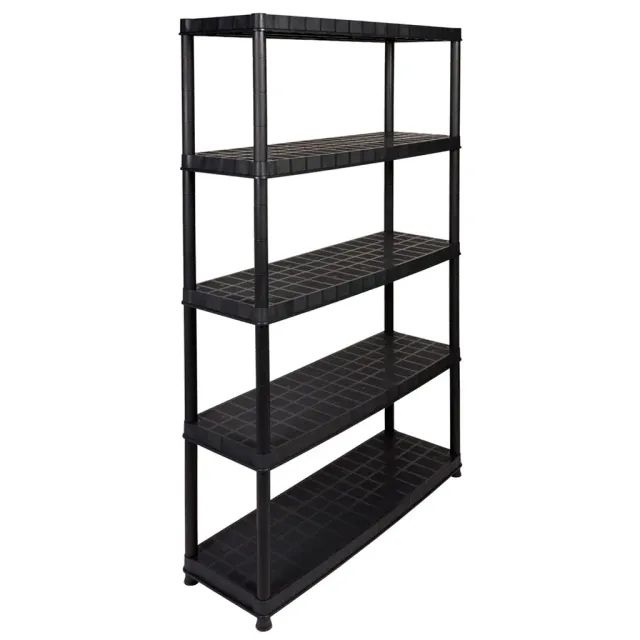 Kreher Extra Schwerlastregal Schwarz 5 Böden 120x40x185 cm