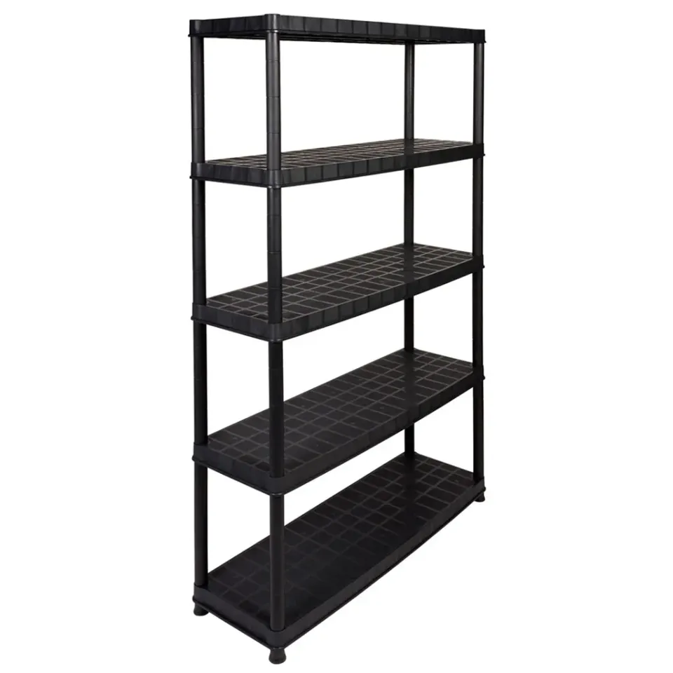 Kreher Extra Schwerlastregal Schwarz 5 Böden 120x40x185 cm