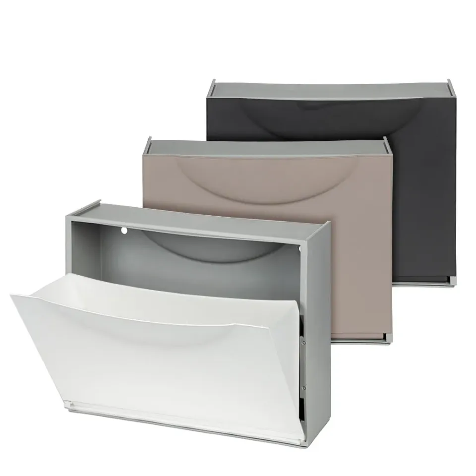 Kreher Schuhkipper Schuhschrank Weiß platzsparend wandmontierbar